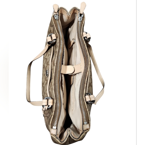 Coach Peyton Signature “Jordan Double Zip Carryall” Tote – Style F26187 - Picture 9 of 16